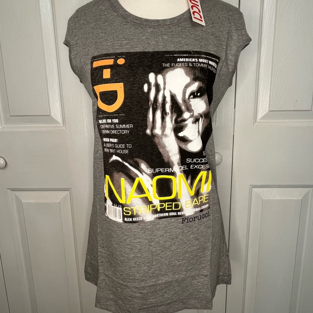 Fiorucci Gray Graphic Short Sleeve Tee